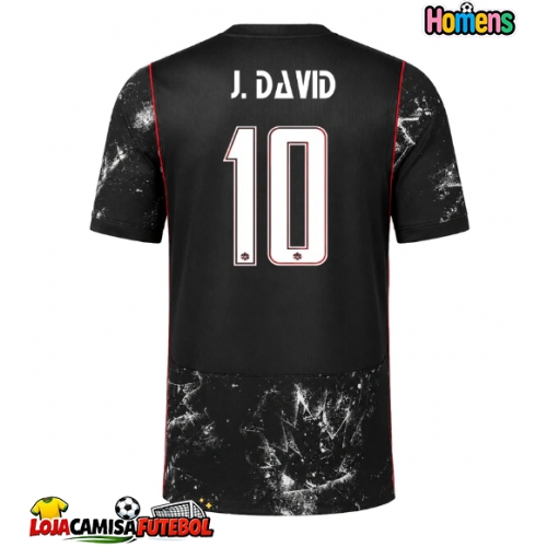 Camisa de Futebol Canadá Jonathan David #10 Equipamento Secundário Mundo 2026 Manga Curta